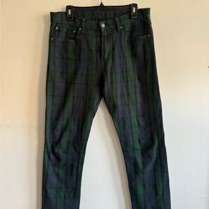 Green and Black Men's Jeans